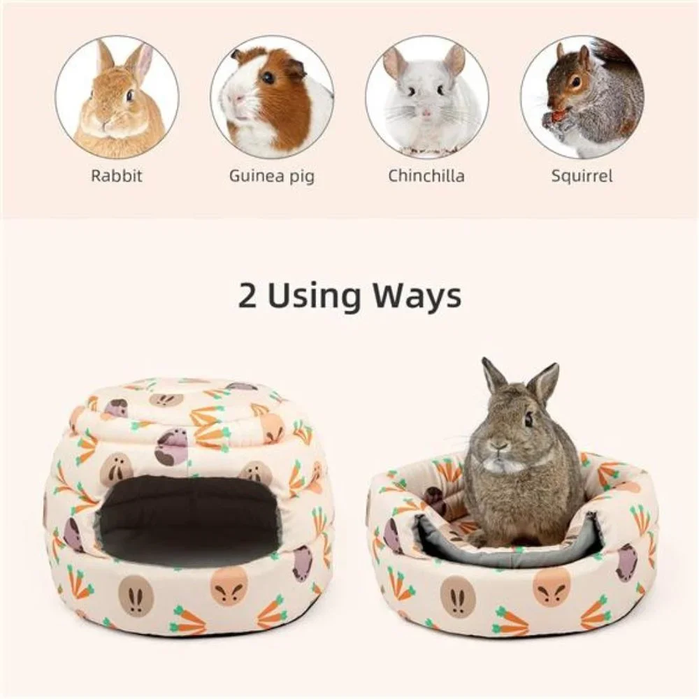Bunny Bed Big Guinea Pig Cave House Hideout for Rabbit Ferret Chinchilla Degu